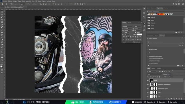 ? TUTORIAL PHOTOSHOP | Cómo hacer el Efecto Papel Rasgado en Photoshop | Torn paper effect смотреть онлайн