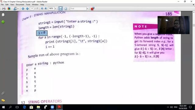 Traversing a String | String Manipulation | Class XI | Python смотреть онлайн