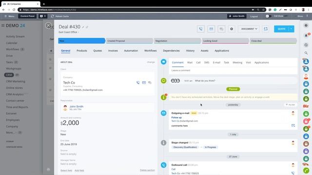 Bitrix24: CRM (Demo)