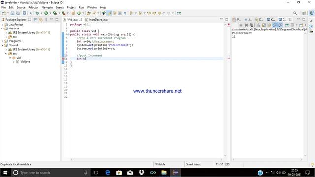 Pre-Post Increment Decrement Program in Java Eclipse | | Java смотреть онлайн