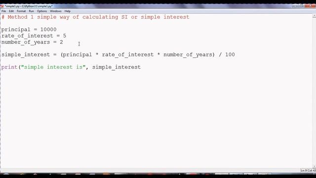 Simple interest program in python using function | Download source code | practice code for beginne смотреть онлайн