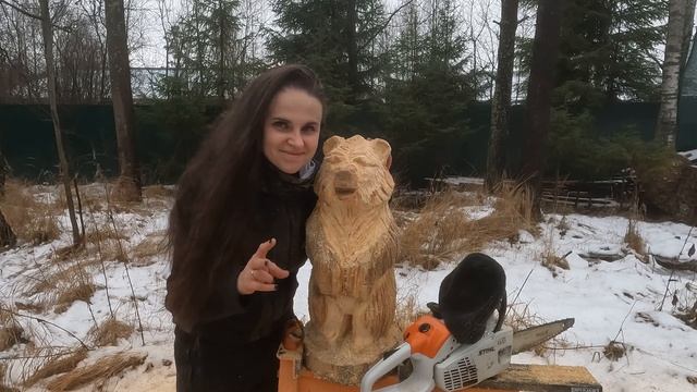 Сказочная резьба бензопилой. Подарки DIY своими руками#chainsawcarving #diy смотреть онлайн