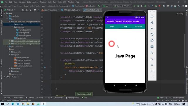 Material Design TabLayout With ViewPager2 in Android Studio With Java Part 2 смотреть онлайн