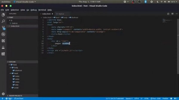 1. inner HTML with javascript