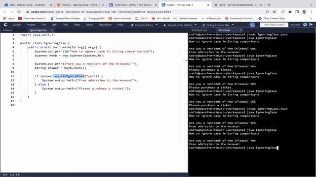 Ignoring Case in Java String Comparisons смотреть онлайн