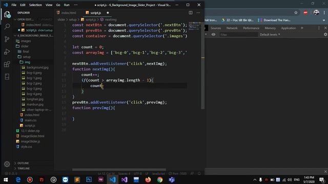 #6 Project Javascript - Background Image Slider Project смотреть онлайн