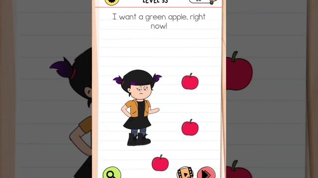 Brain test 4 level 53 I want a green apple right now смотреть онлайн