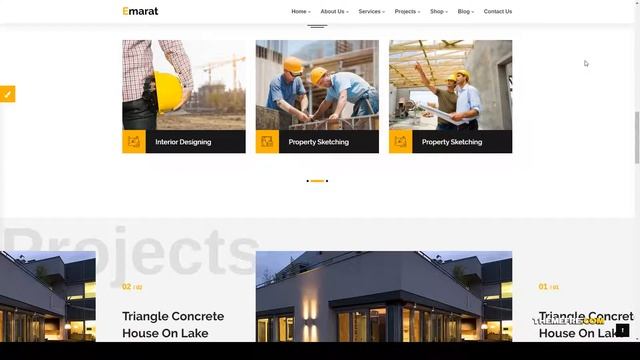 Emarat - Construction WordPress Theme construction remodeling Website Builder смотреть онлайн