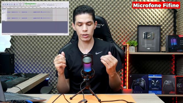 INCRÍVEL! - Chegou o MICROFONE BOM e BARATO do Aliexpress (Fifine A6V AmpliGame RGB) Unboxing/Teste смотреть онлайн