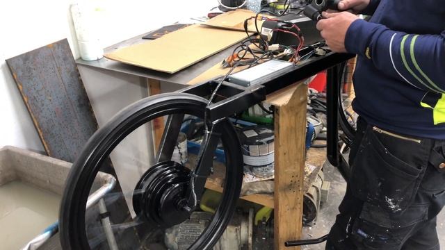 DIY Eclectic Bike / Scooter 50km/h Using 750W Hub Motor смотреть онлайн