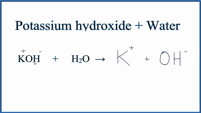 Equation for KOH + H2O (Potassium hydroxide + Water) смотреть онлайн