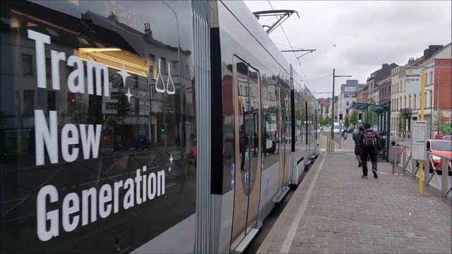 BRAND NEW STIB/MIVB Bombardier Flexity 2 "TNG" tram leaving Porte de Ninove смотреть онлайн