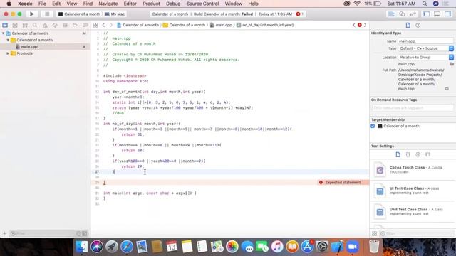 C++ Program to Print Calendar of User-Defined Month and Year смотреть онлайн