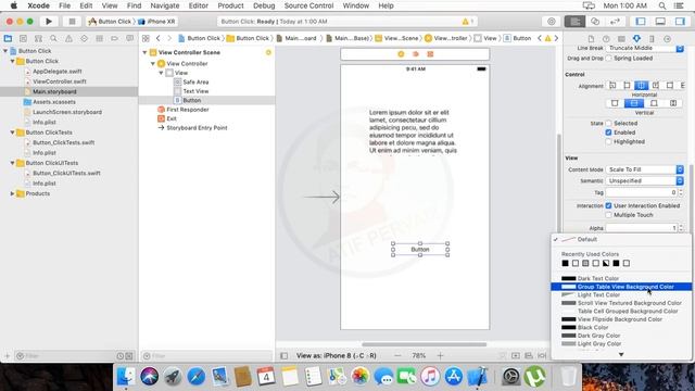 Button Click Example iOS | Xcode | Swift смотреть онлайн