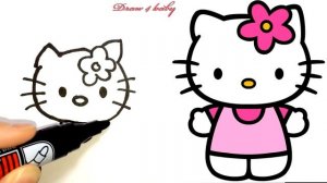 How To Draw Hello Kitty Step by Step Video КАК РИСОВАТЬ ХЕЛОУ КИТИ