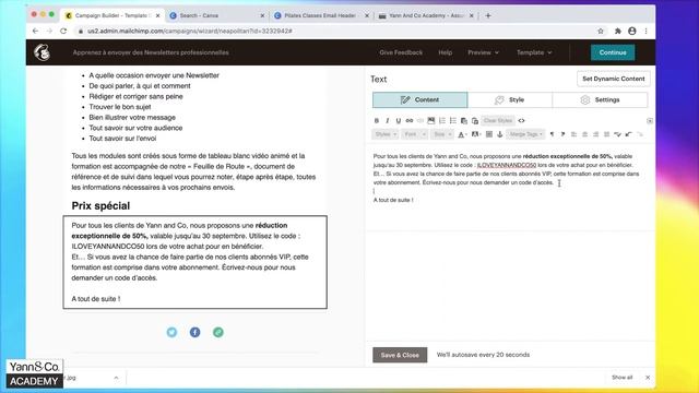 © envoyer des newsletter avec mailchimp ☆ Les Secrets du Marketing Numérique Vidéo TUTO смотреть онлайн