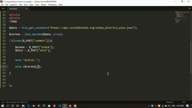 Corona(Covid-19) Tracker India State-wise Using API in PHP || with live update ||Tech out of class| смотреть онлайн