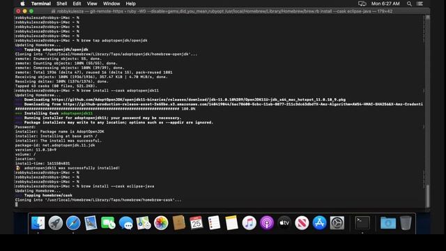 Installing Java and Eclipse using Homebrew on Mac смотреть онлайн