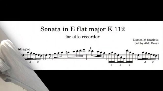 D. Scarlatti, Sonata K 112, set for alto recorder смотреть онлайн