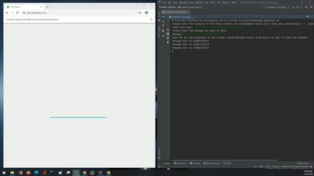 WhatsApp Automation with Python and Selenium for sending messages смотреть онлайн