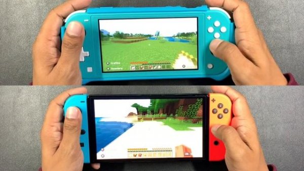 Minecraft | Nintendo Switch OLED Vs Nintendo Switch Lite | Gameplay