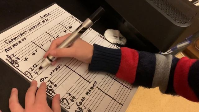 Liza. 4-й гармонический оборот. Запись нотами наизусть в До мажоре. смотреть онлайн