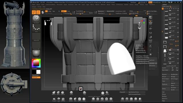 Урок 5. Продолжение Блокинга стилизованной 3D башни с пушкой | Lesson 5. Cont Blocking Tower Defens смотреть онлайн