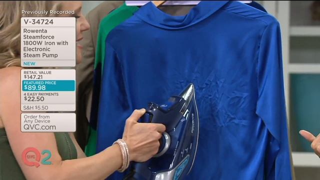 Rowenta Steamforce 1800W Iron with Electronic Steam Pump on QVC смотреть онлайн