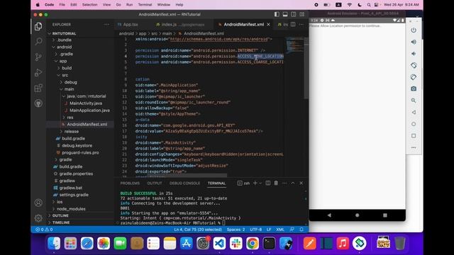 React Native Google Maps | Get Current Location and Location Permission in Android and IOS | Part 8 смотреть онлайн