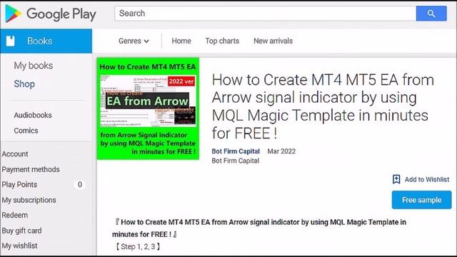 【 EA from Arrow 】Create MT4 MT5 EA from Arrow signal indicator by using Template @ GooglePlay Books смотреть онлайн