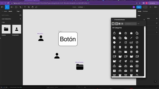 Tutorial Botón con icono en autolayout Figma смотреть онлайн