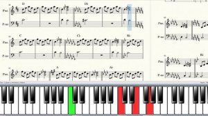 Распевка - сольфеджио - мажорные аккорды (piano)