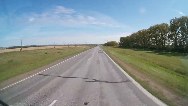 Трасса Р384 на Кемерово. [ Вход в Кемеровскую обл. - Ленинск-Кузнецкий ] смотреть онлайн