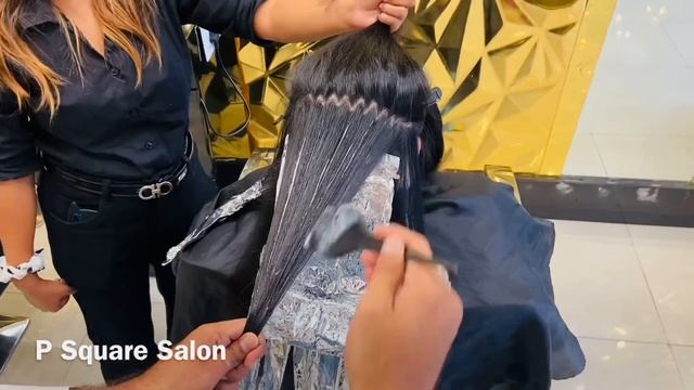Brown Color Balayage Color technique || Step by step || P SQUARE SALON смотреть онлайн