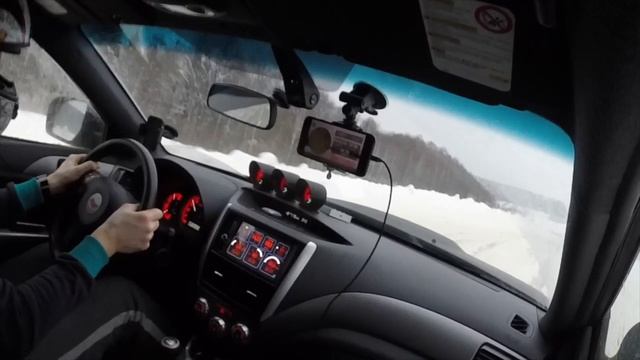 Тренировка на Subaru WRX STI на трассе в Бородино. Первый выезд сезона "Зима 18-19" смотреть онлайн