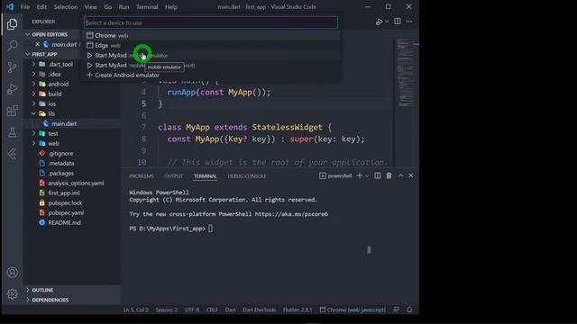 How to Open Android Emulator from VS code | Launch AVD from VS code смотреть онлайн