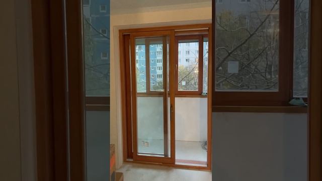 Остекление московской квартиры под ключ. Окна, балконные рамы, HS Portal. Все из лиственницы. смотреть онлайн