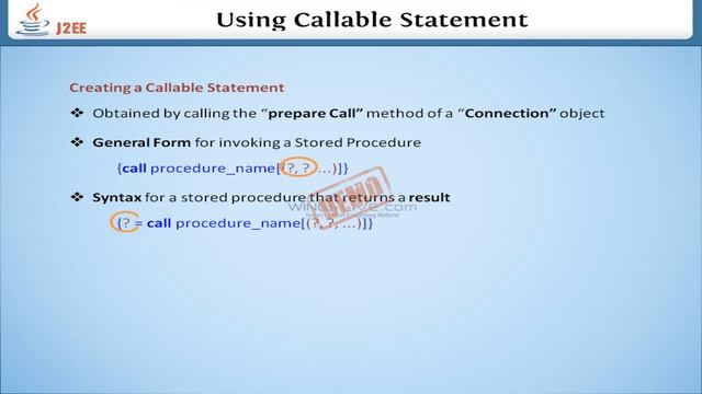 Using Callable Statement in Java 2 EE HD смотреть онлайн