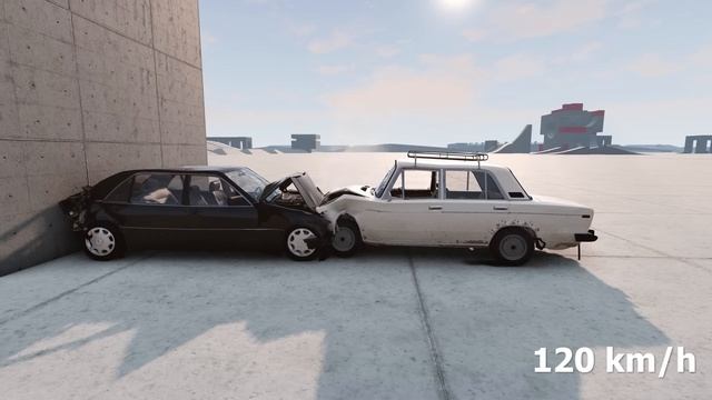 Mercedes-Benz S600 W140 Vs VAZ/LADA 2106 ? 200 Km/h ? BeamNG.drive CRASH Test