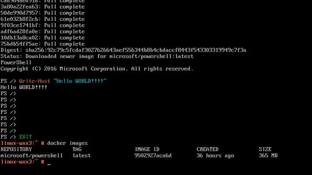 Запуск Microsoft PowerShell в контейнере / Host OS OpenSUSE Leap 42.1 смотреть онлайн