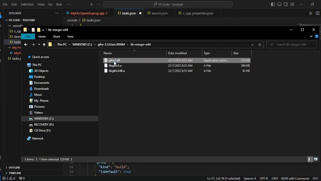 How To Setup VS Code To Run OpenGL Code (Harder Way?)