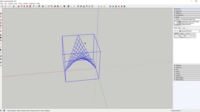 Creating a Hyperbolic Paraboloid in SketchUp with Curviloft - SketchUp Extension Tutorials смотреть онлайн