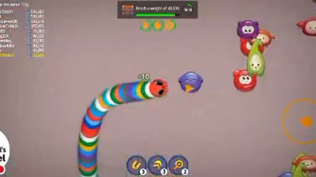 LITTLE WORM GET'S BIGGER AND BIGGER | WORMS.IO LIVE GAME?? смотреть онлайн