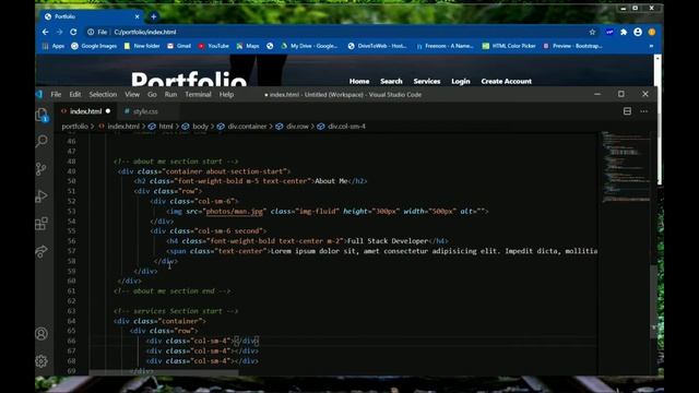 PortFolio Website Landing Page Using HTML,CSS And Bootstrap смотреть онлайн