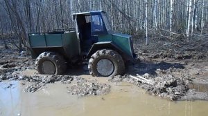 Самодельный вездеход с ломающейся рамой. двигатель Лифан.15л.с.