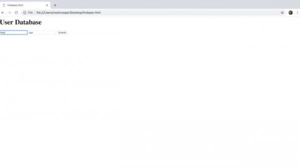 Creating a website in HTML/JS that stores data in Firebase!