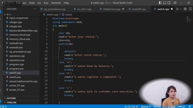 Lec 25: Switch Case statement in C++ Programming| C++ Tutorials for Beginners смотреть онлайн