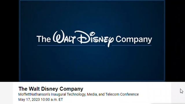 Disney 2023-05 CFO at SVB conf смотреть онлайн