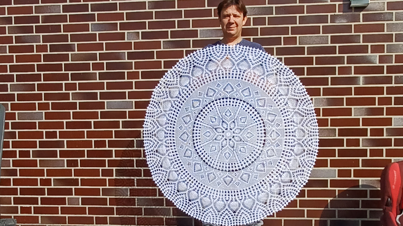 Скатерть крючком. Первая часть.