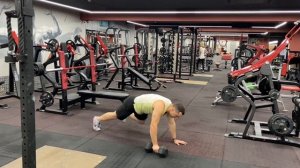 Дьявольский жим с одной гантелью